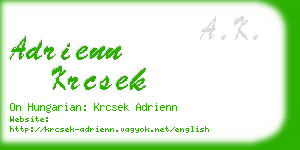 adrienn krcsek business card